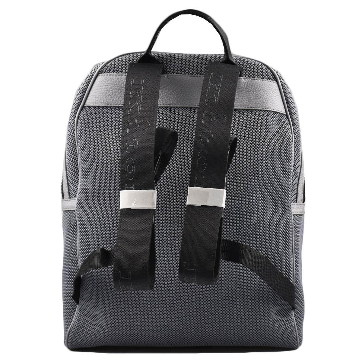 KITON Gray Cotton Ea Leather Backpack
