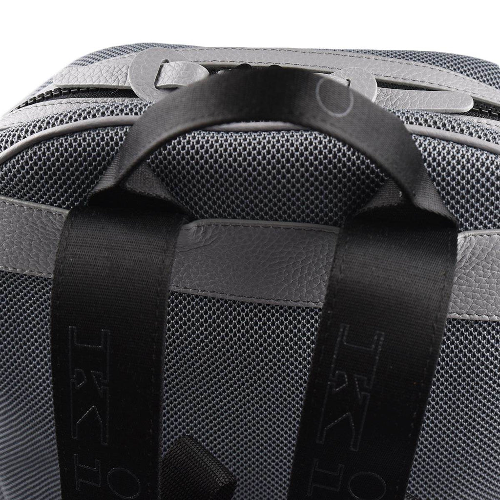KITON Gray Cotton Ea Leather Backpack