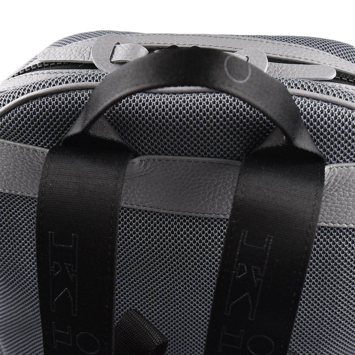 KITON Gray Cotton Ea Leather Backpack