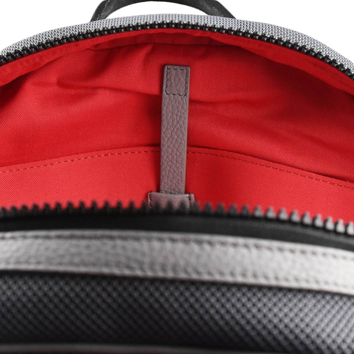 KITON Gray Cotton Ea Leather Backpack