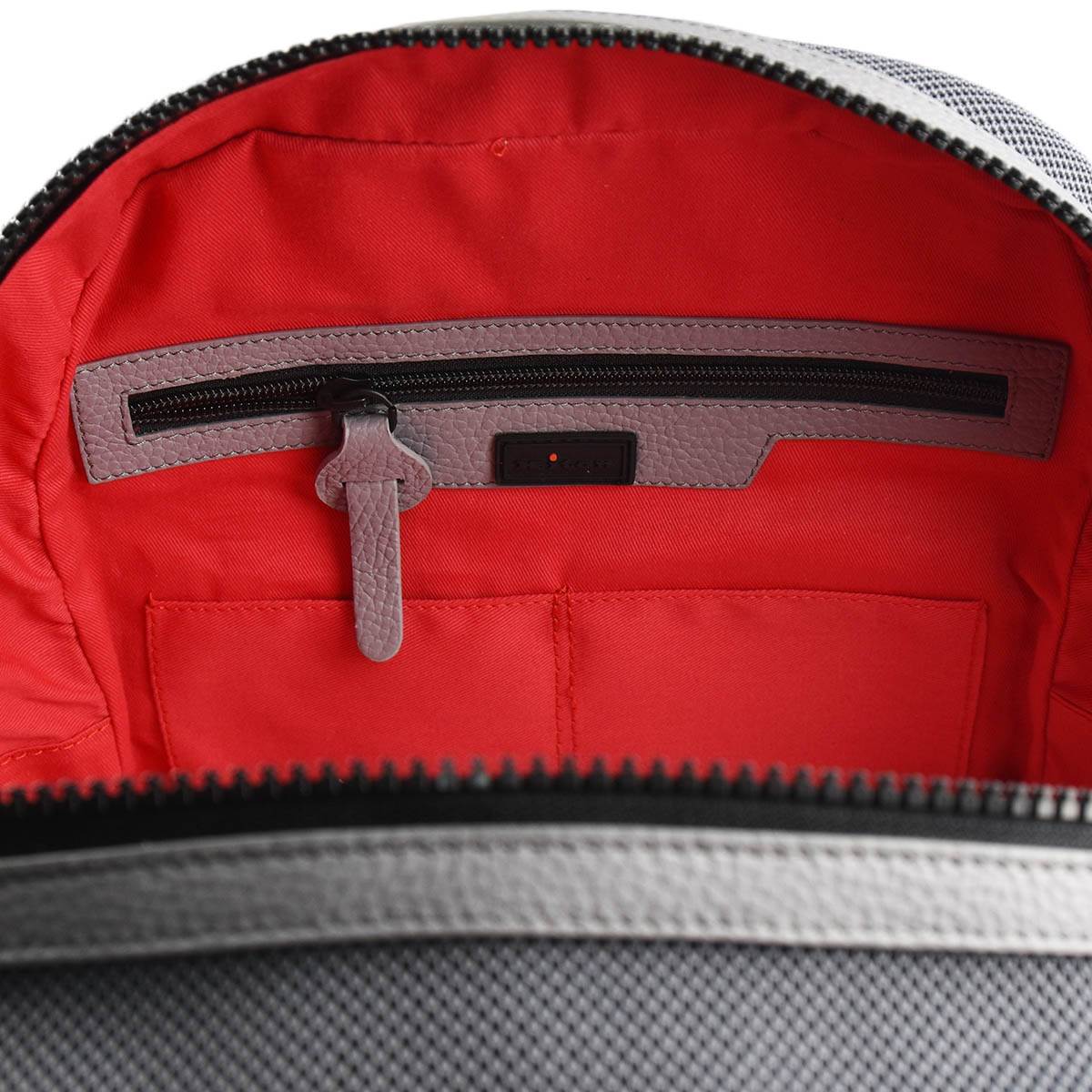 KITON Gray Cotton Ea Leather Backpack