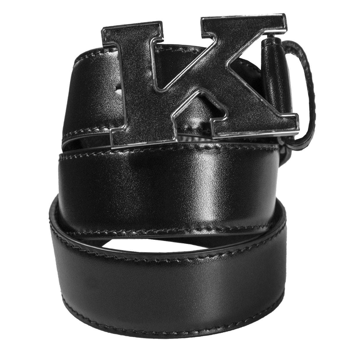 Kiton KITON Black Leather Belt Black 000