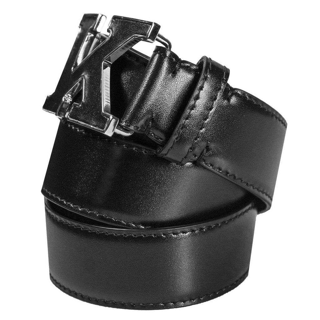 Kiton KITON Black Leather Belt Black 001