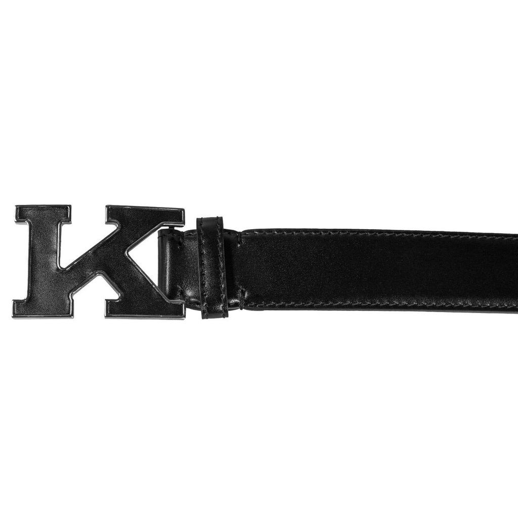 KITON Black Leather Belt