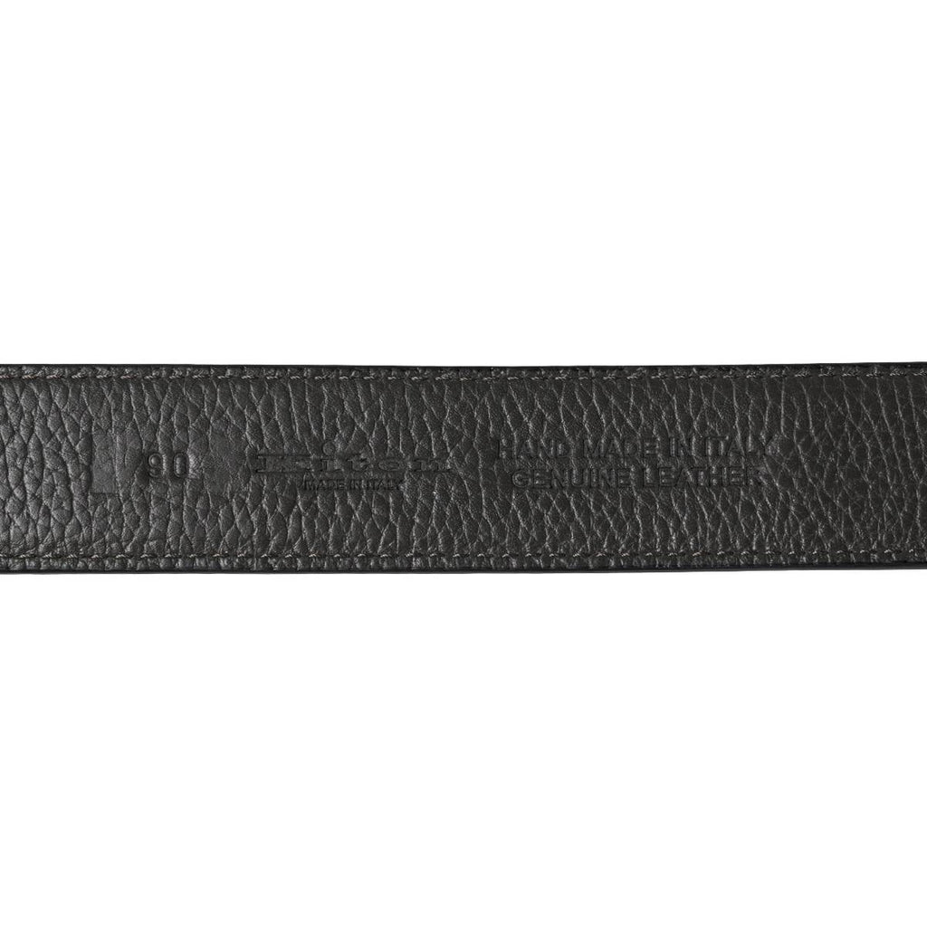 KITON Black Leather Belt
