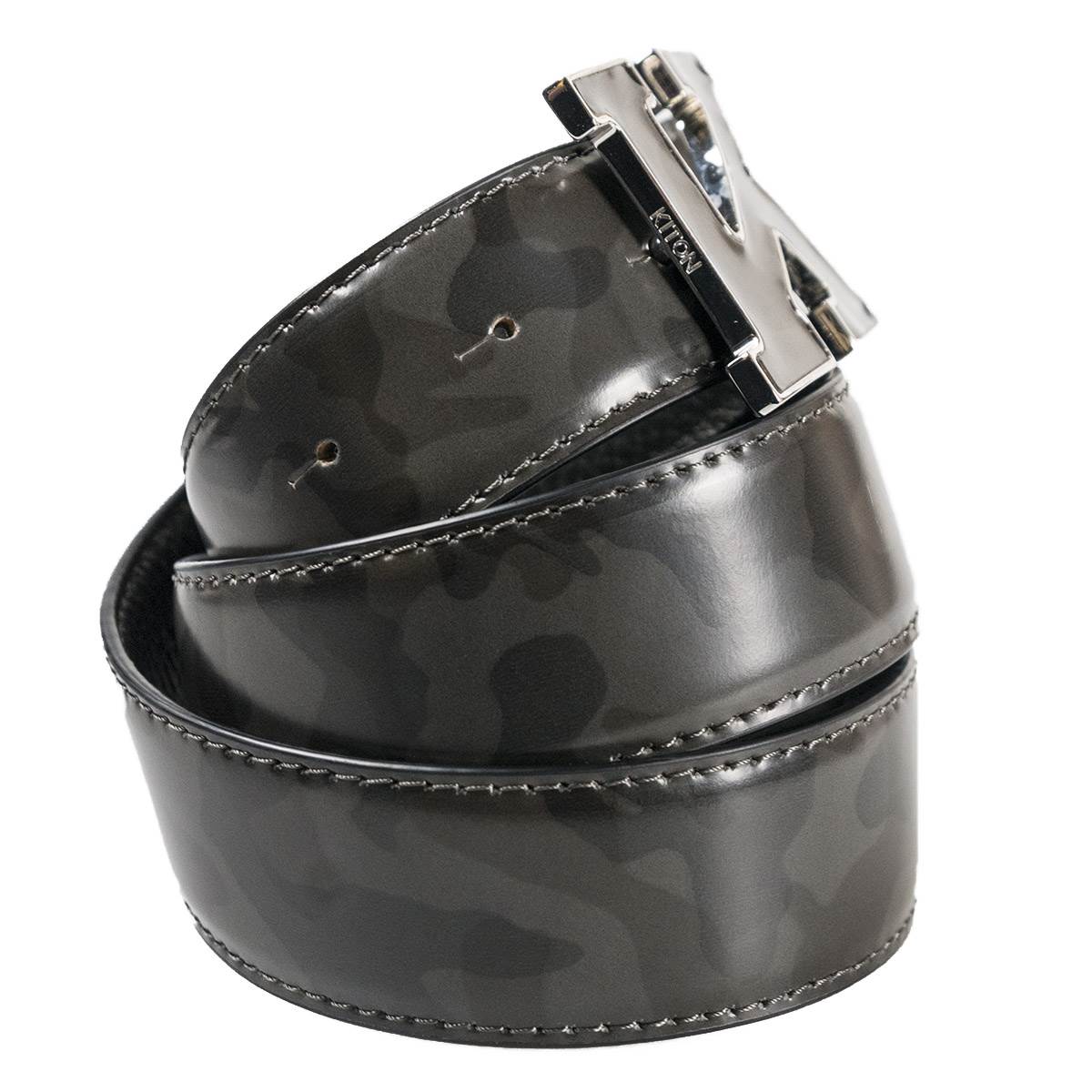 Kiton KITON Camouflage Leather Belt Camouflage 001