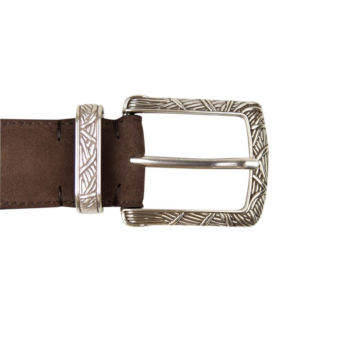 Kiton KITON Brown Leather Calfskin Belt Brown 001