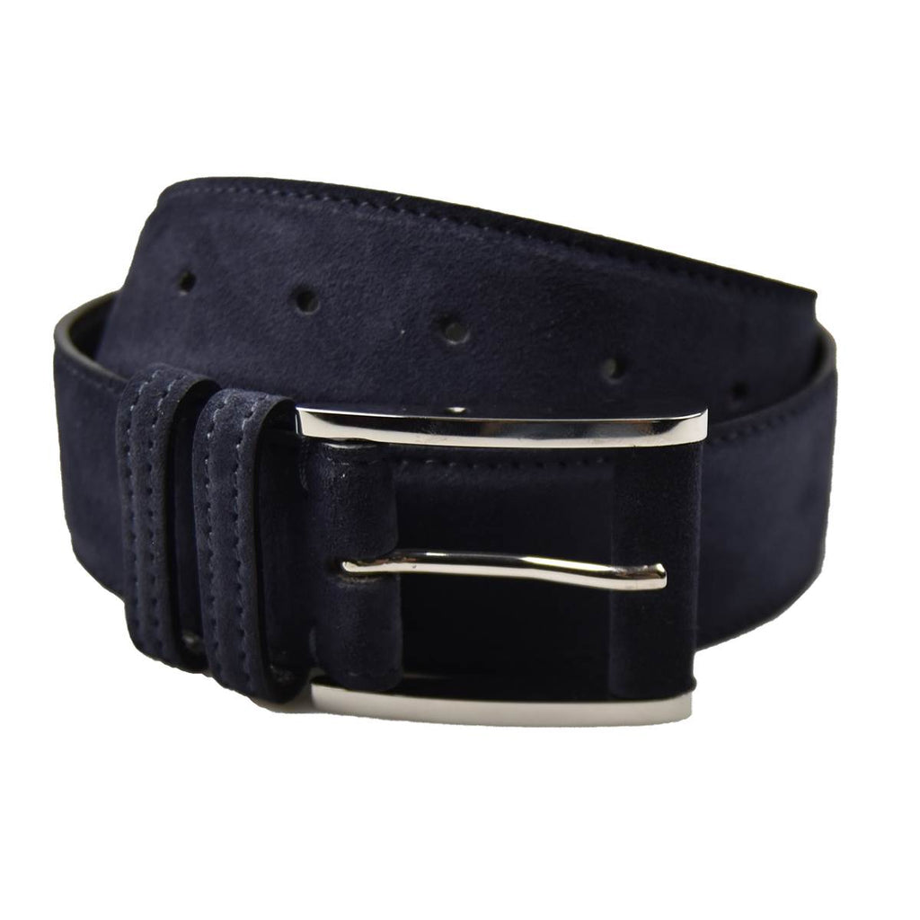 Kiton KITON Blue Leather Calfskin Belt Blue 000