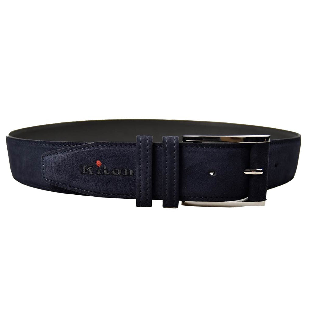 KITON Blue Leather Calfskin Belt