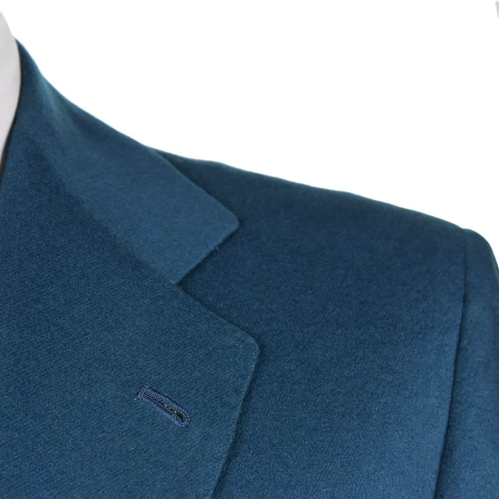 KITON Green Blue Vicuna Silk Blazer