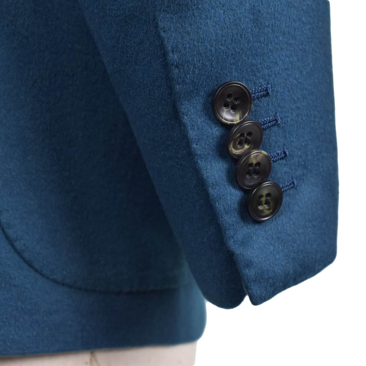 KITON Green Blue Vicuna Silk Blazer