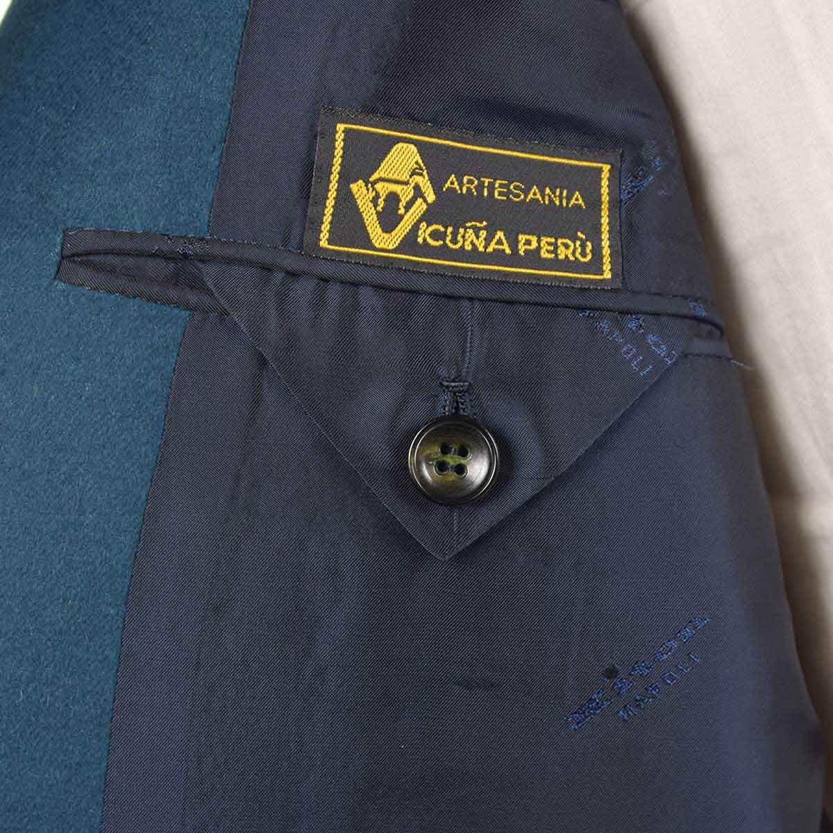 KITON Green Blue Vicuna Silk Blazer
