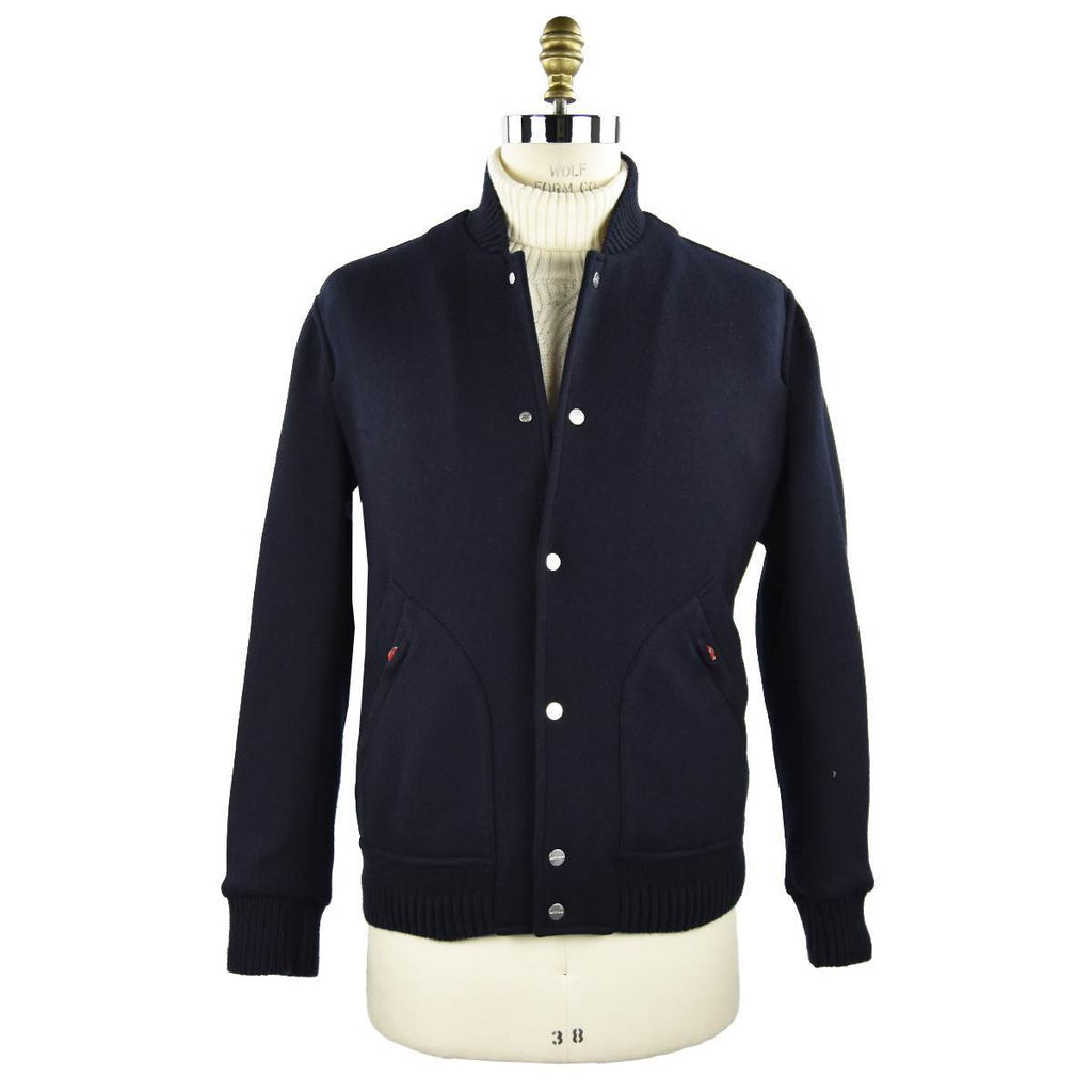 Kiton KITON Dark Blue Wool Cashmere Pa Coat Dark Blue 000