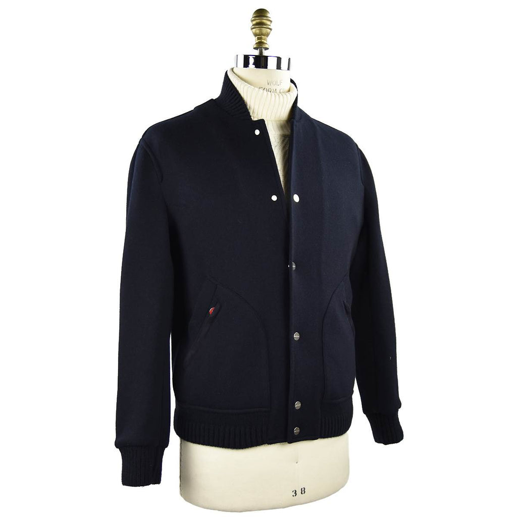 Kiton KITON Dark Blue Wool Cashmere Pa Coat Dark Blue 001