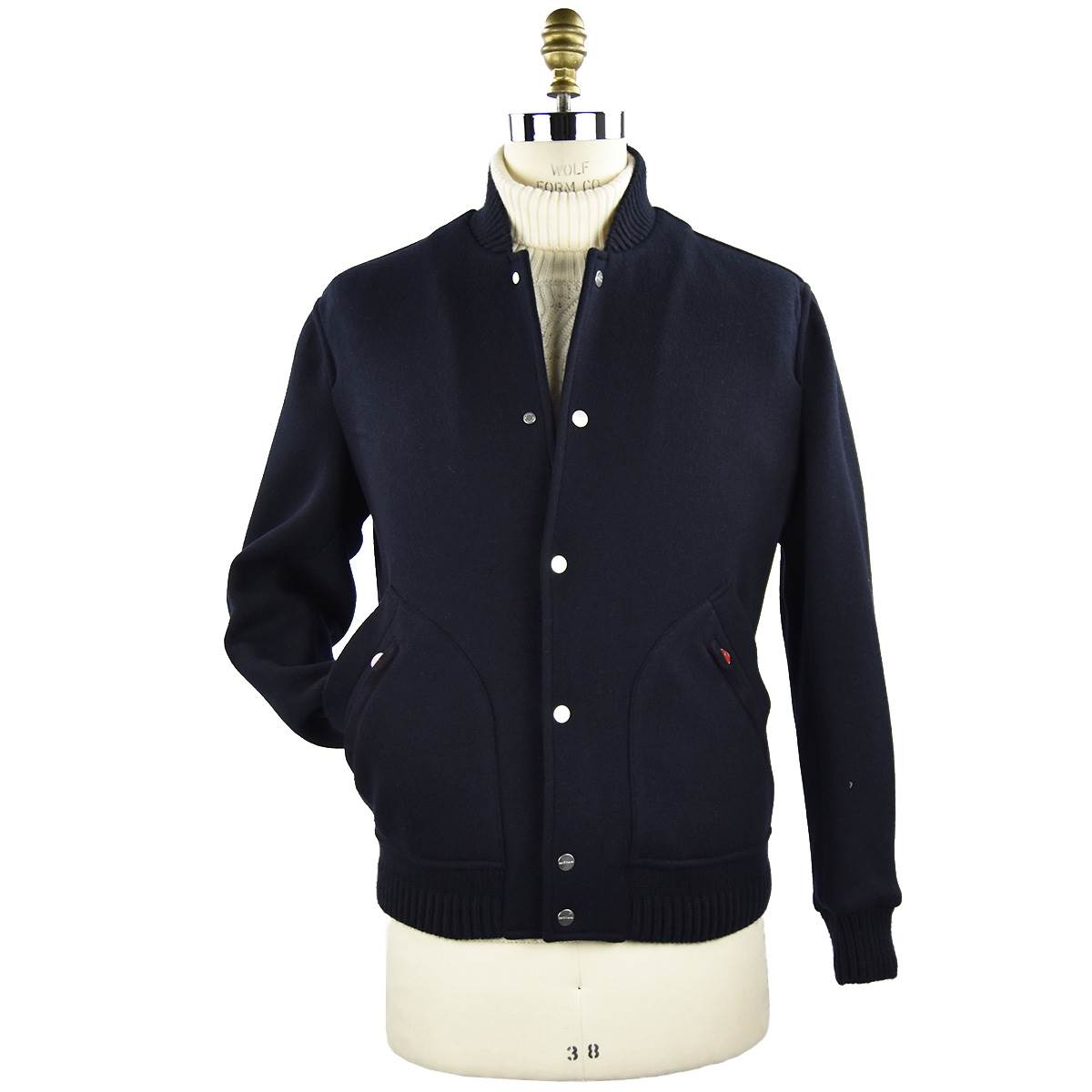 KITON Dark Blue Wool Cashmere Pa Coat