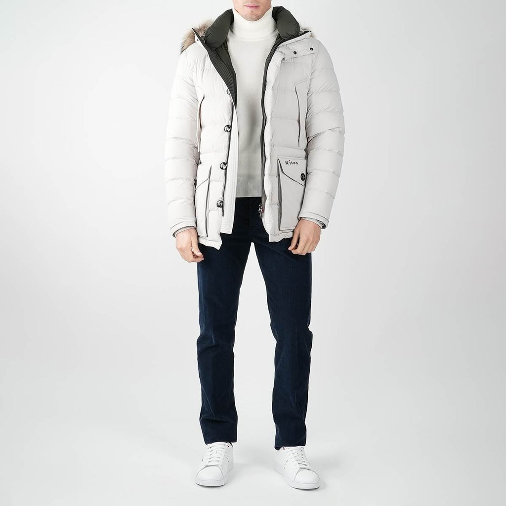 Kiton KITON Gray Pa Ea Fur Coat Gray 001
