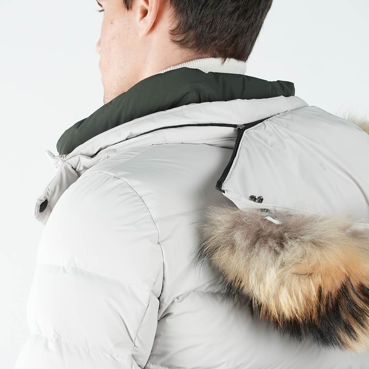 KITON Gray Pa Ea Fur Coat