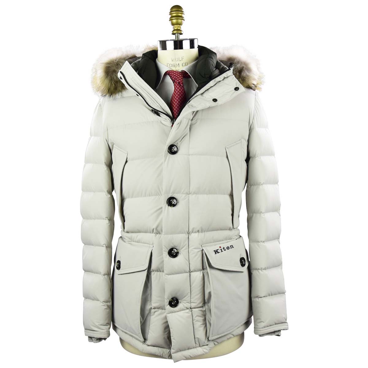 KITON Gray Pa Ea Fur Coat
