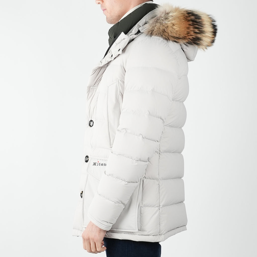 KITON Gray Pa Ea Fur Coat
