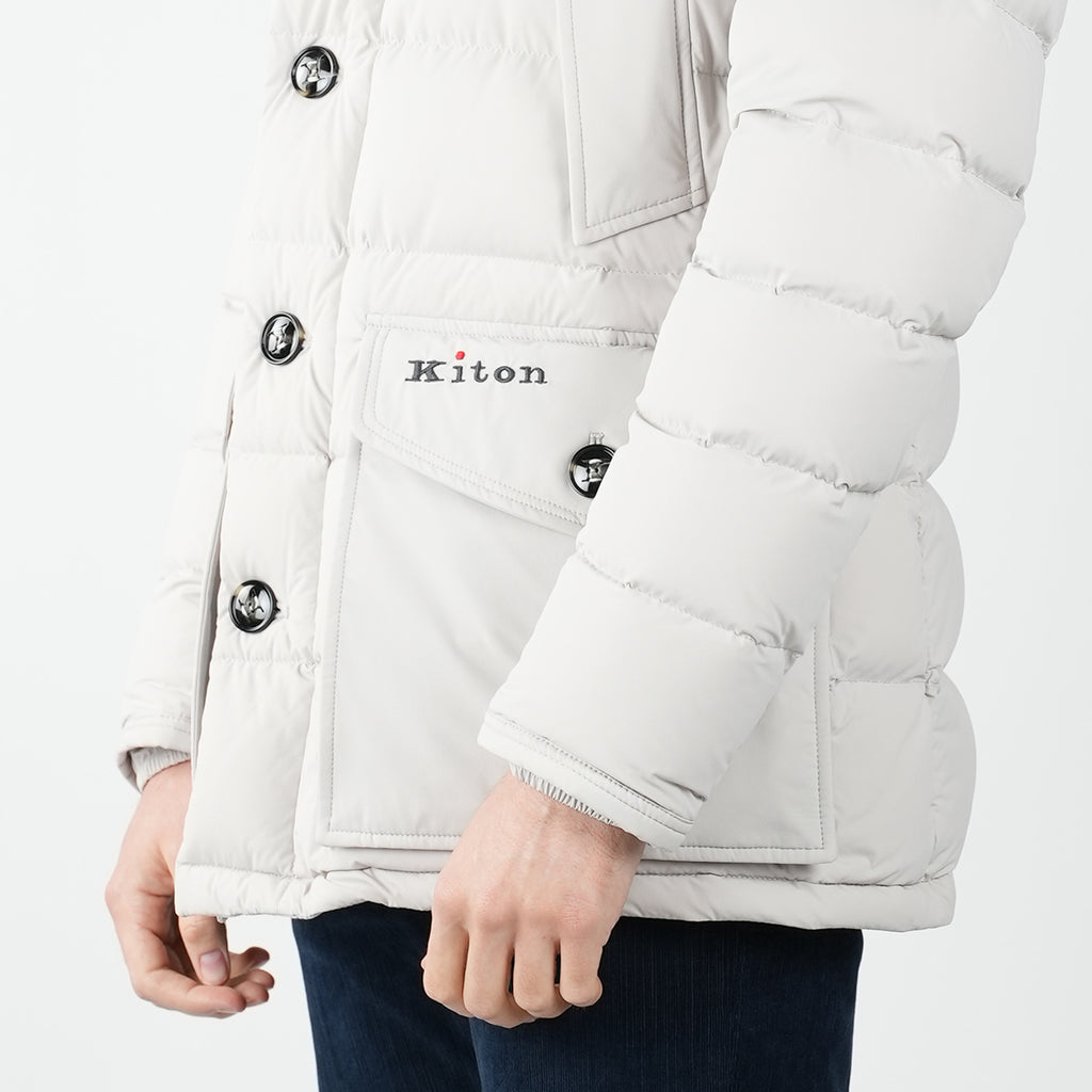 KITON Gray Pa Ea Fur Coat