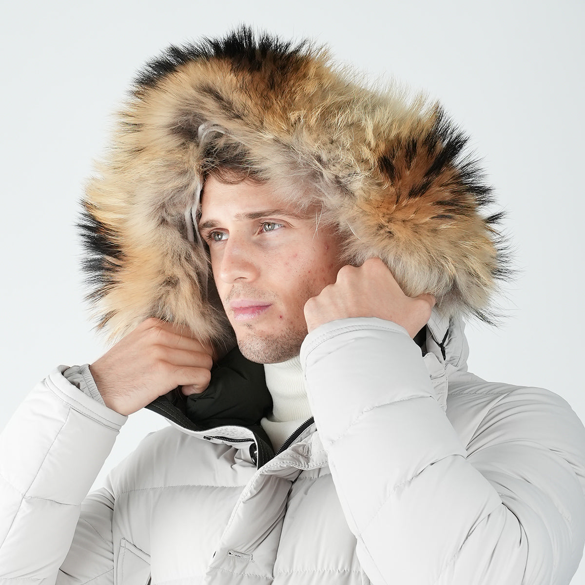 KITON Gray Pa Ea Fur Coat