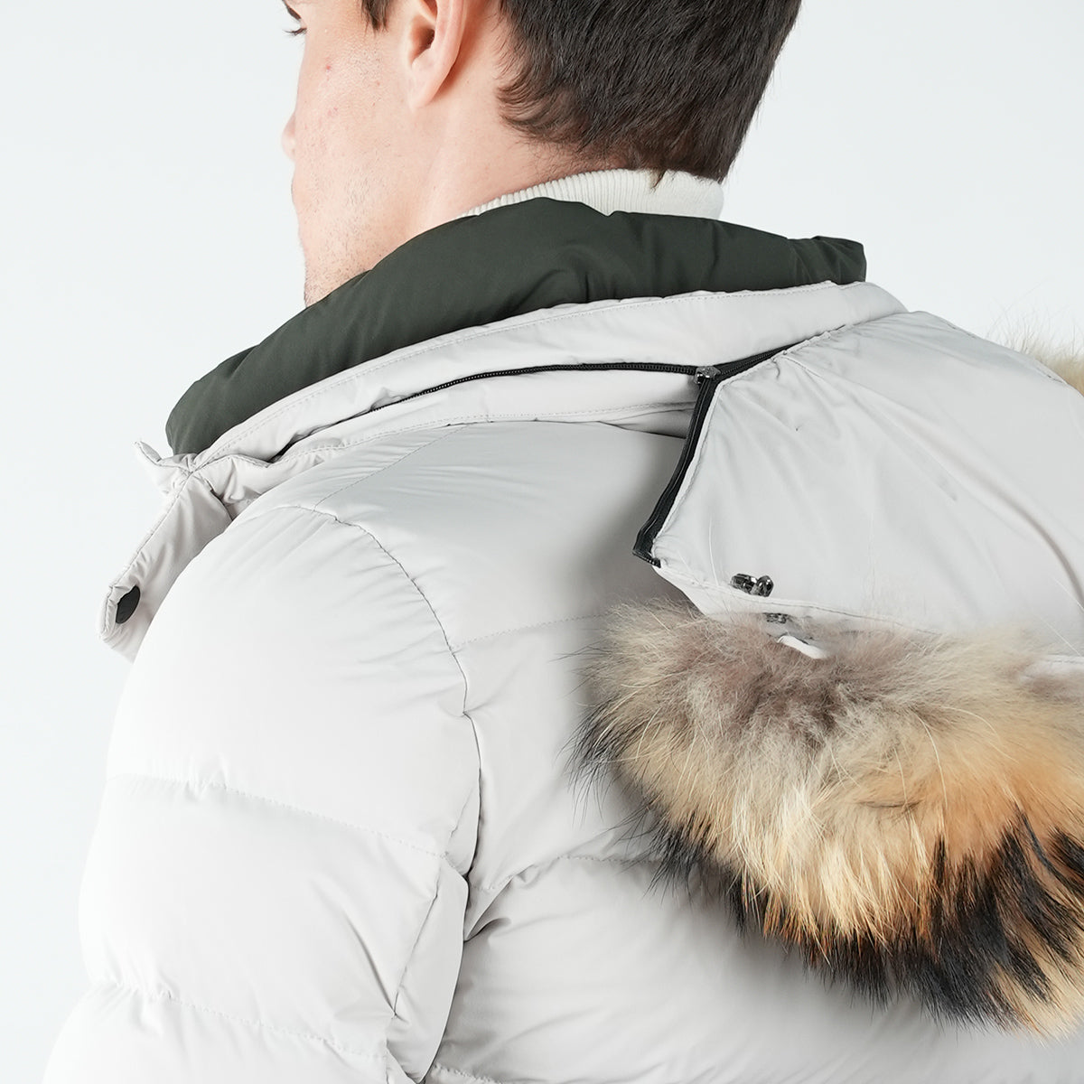 KITON Gray Pa Ea Fur Coat