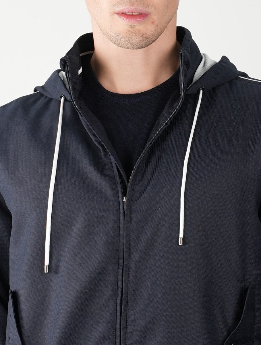 KITON Blue Virgin Wool Pa Coat