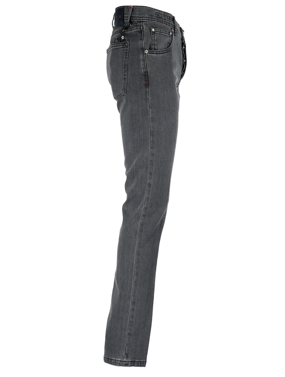 Kiton Gray Cotton Jeans