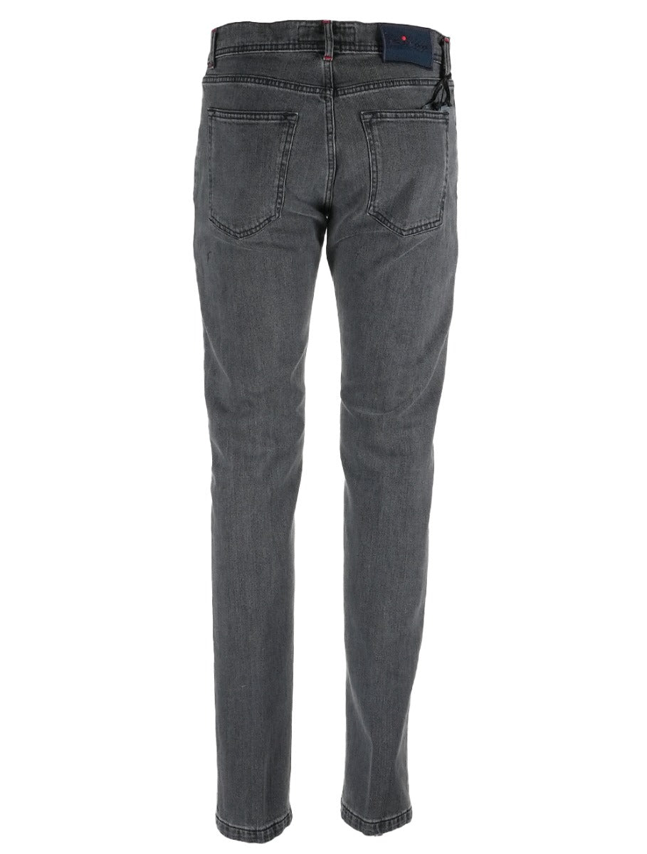 Kiton Gray Cotton Jeans