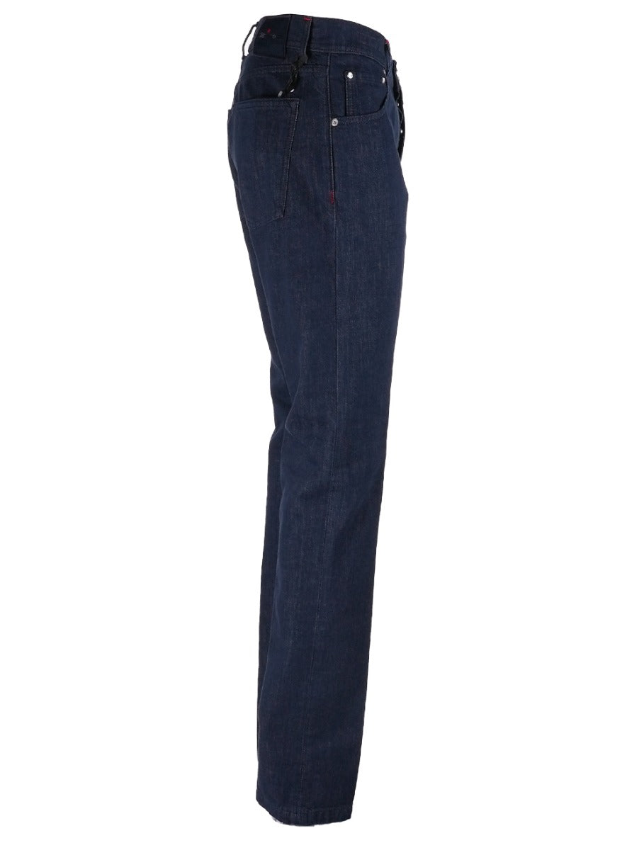 Kiton Blue Cotton Jeans