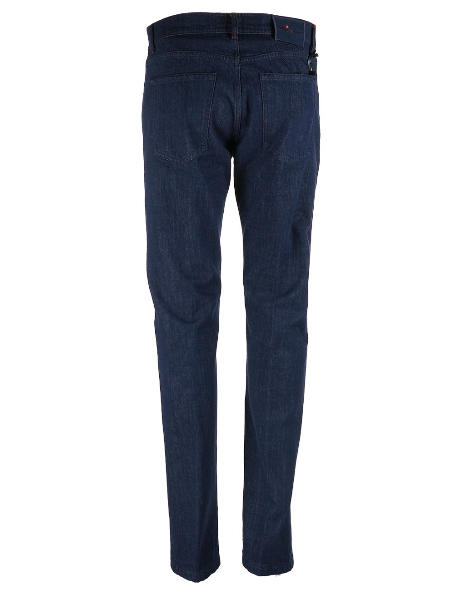 Kiton Blue Cotton Jeans