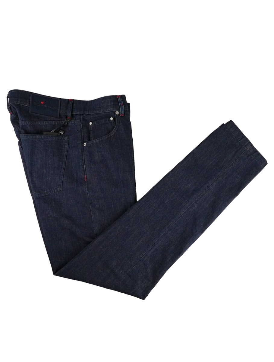 Kiton Blue Cotton Jeans