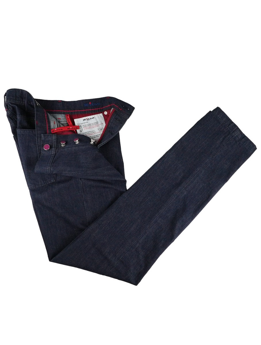 Kiton Blue Cotton Jeans
