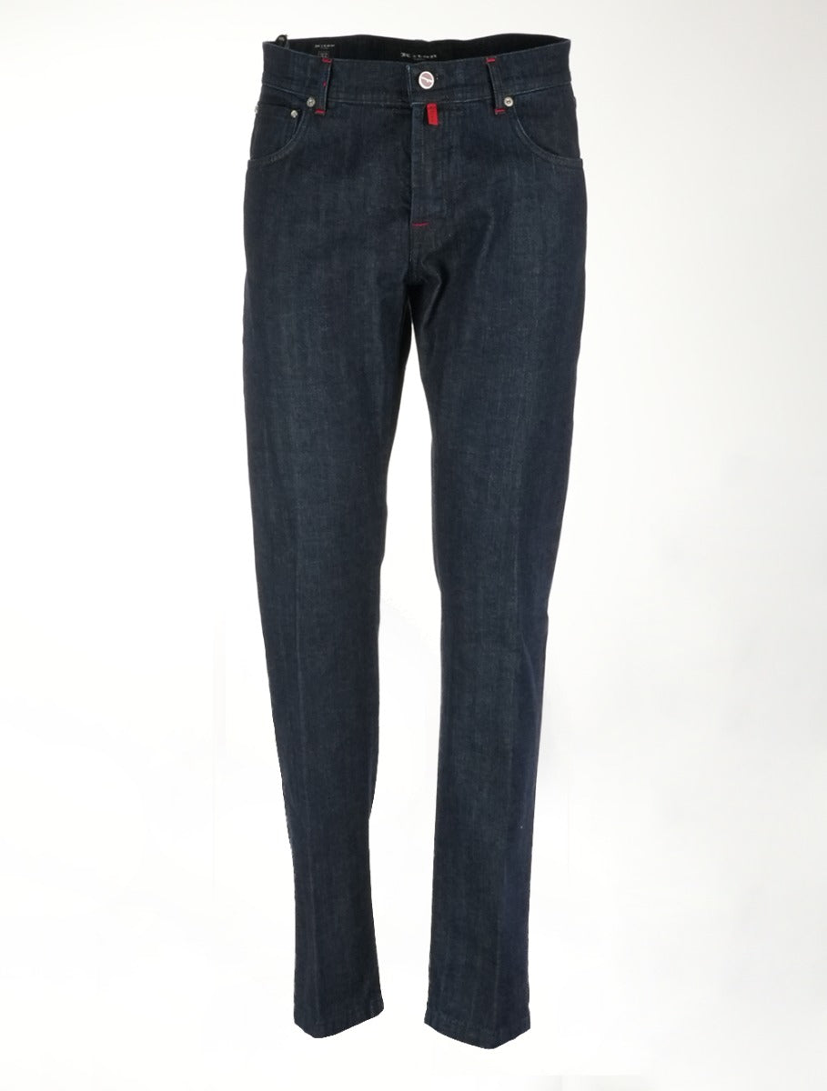 Kiton Blue Cotton Jeans