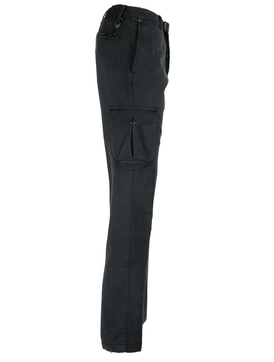 Kiton Black Lycra Cotton Ea Cargo Pants