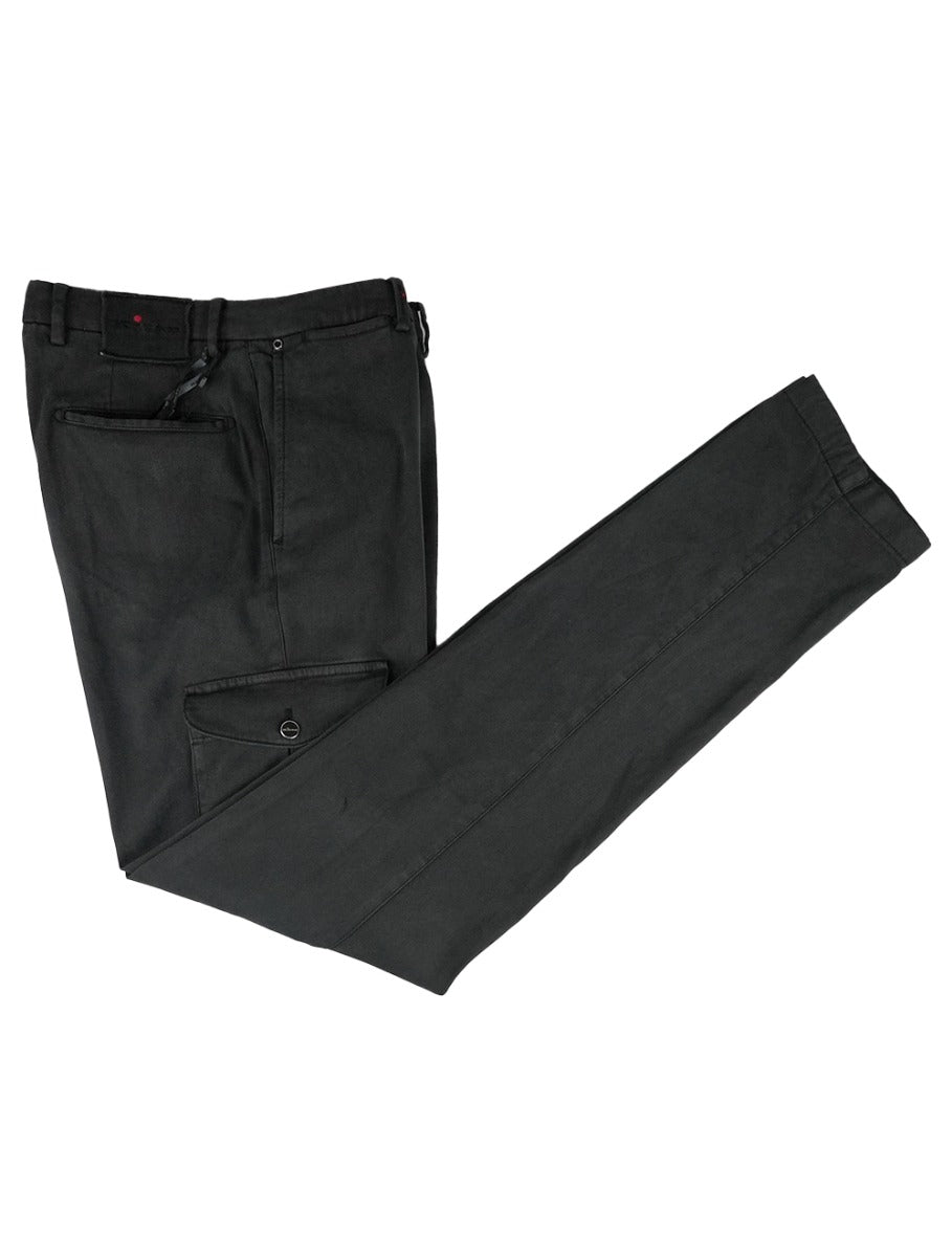 Kiton Black Lycra Cotton Ea Cargo Pants