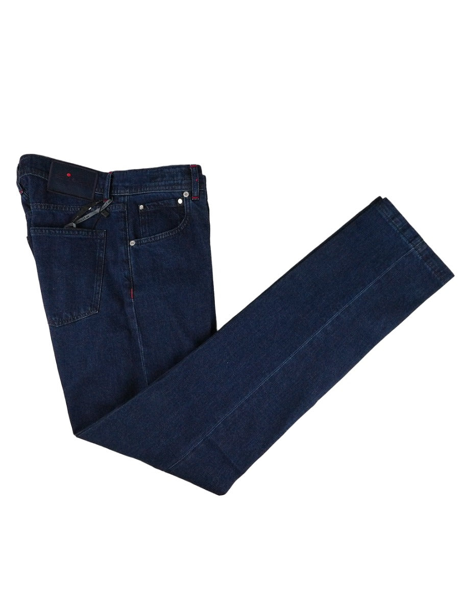 Kiton Blue Cotton Jeans