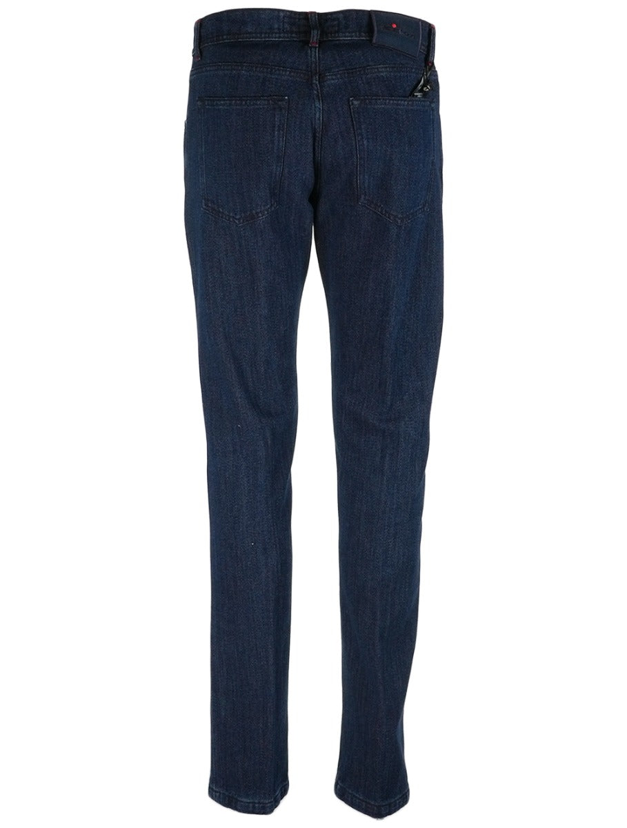 Kiton Dark Blue Cotton Jeans