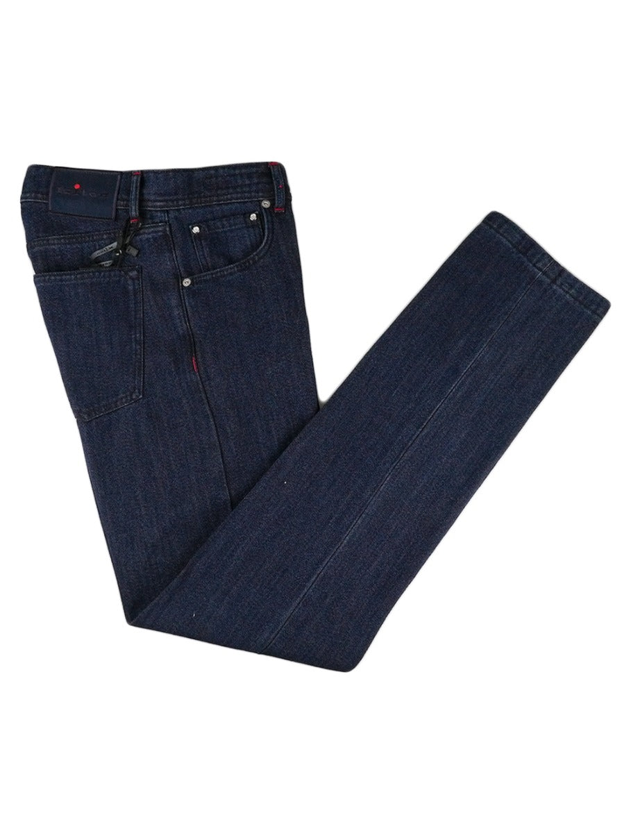 Kiton Dark Blue Cotton Jeans