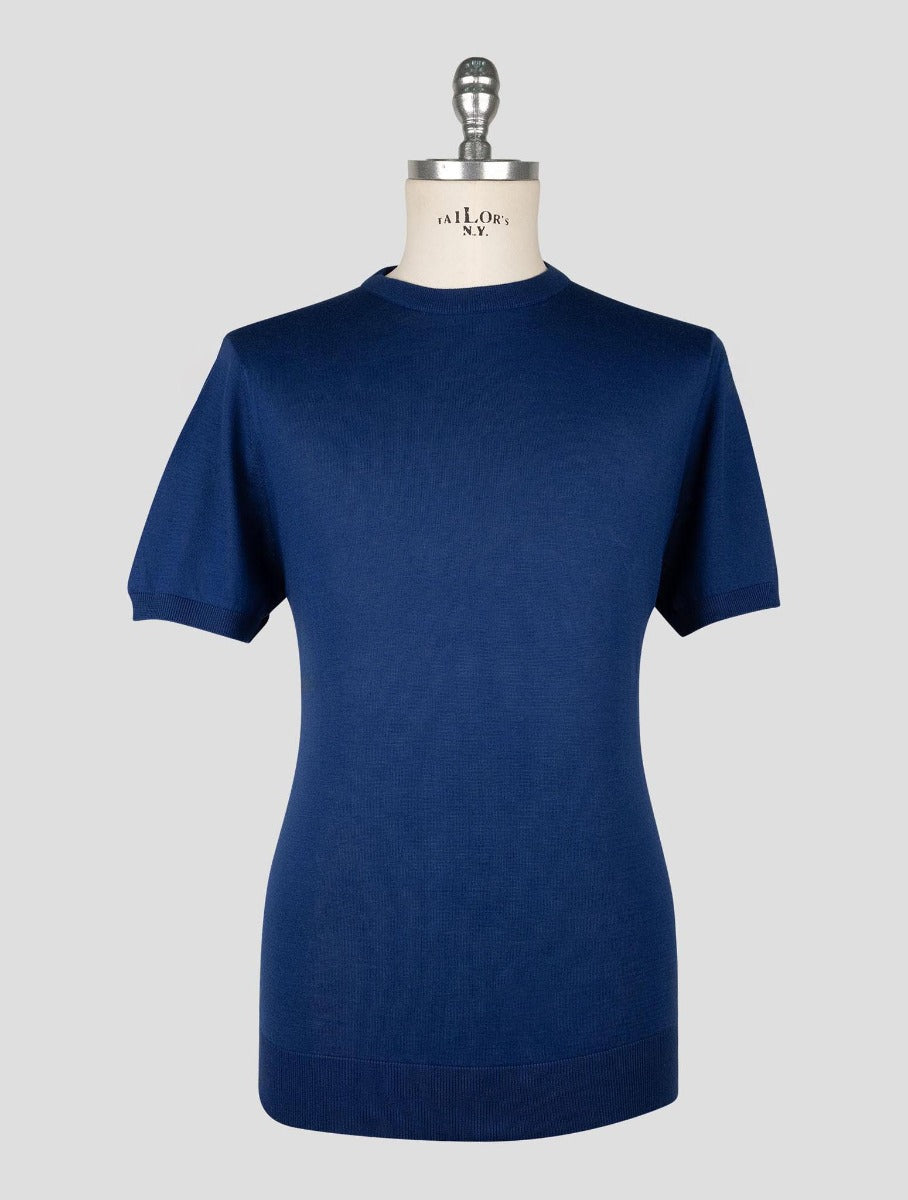 Kiton Blue Cotton T-shirt
