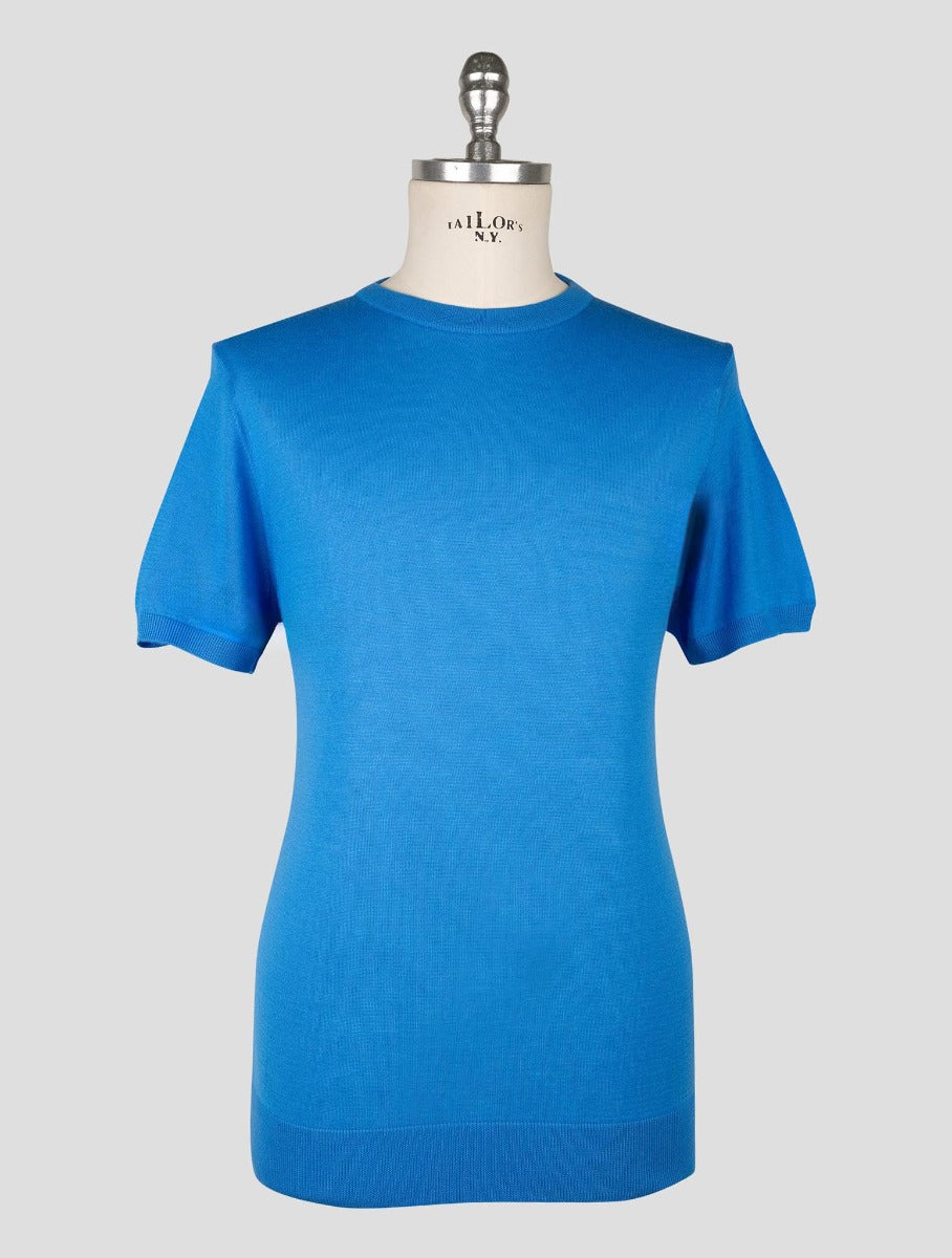 Kiton Blue Cotton T-shirt