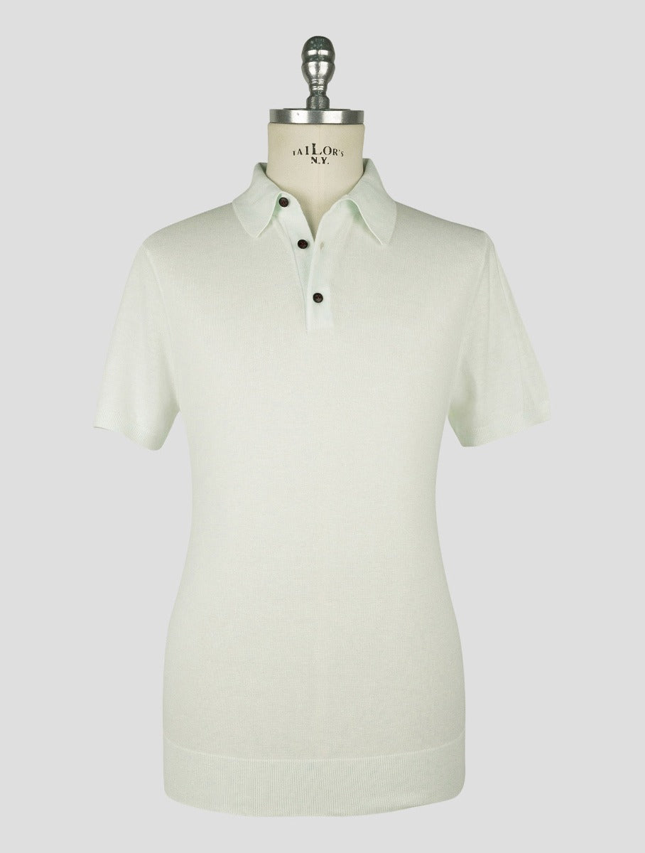 Kiton Light Green Cotton Polo