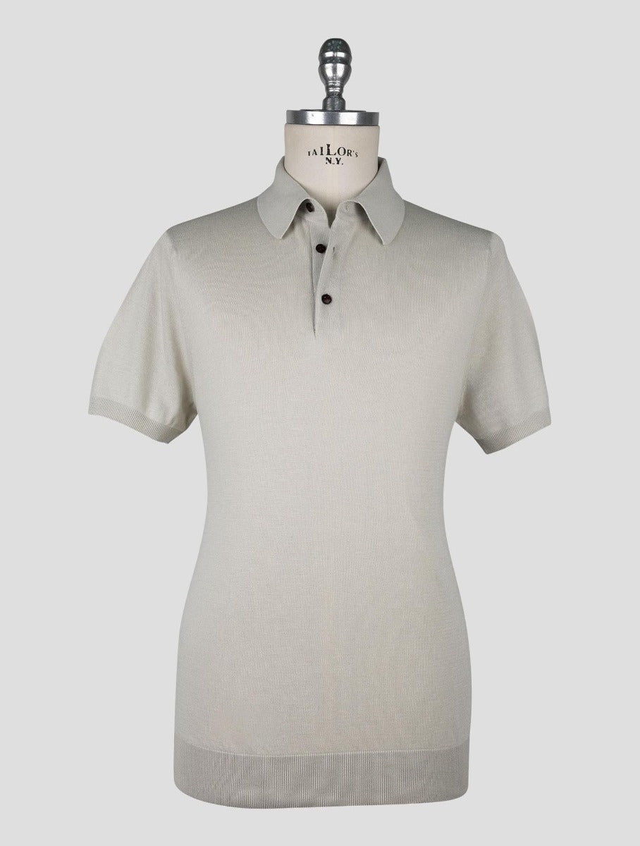 Kiton Light Gray Cotton Polo
