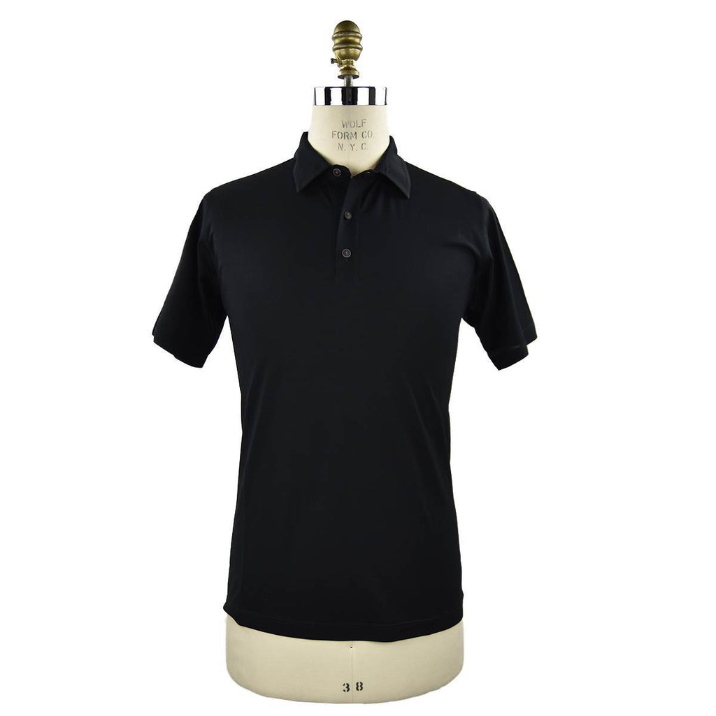 Kiton KITON Black Cotton Polo Black 000