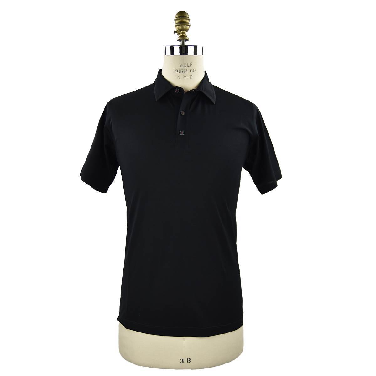 Kiton KITON Black Cotton Polo Black 000