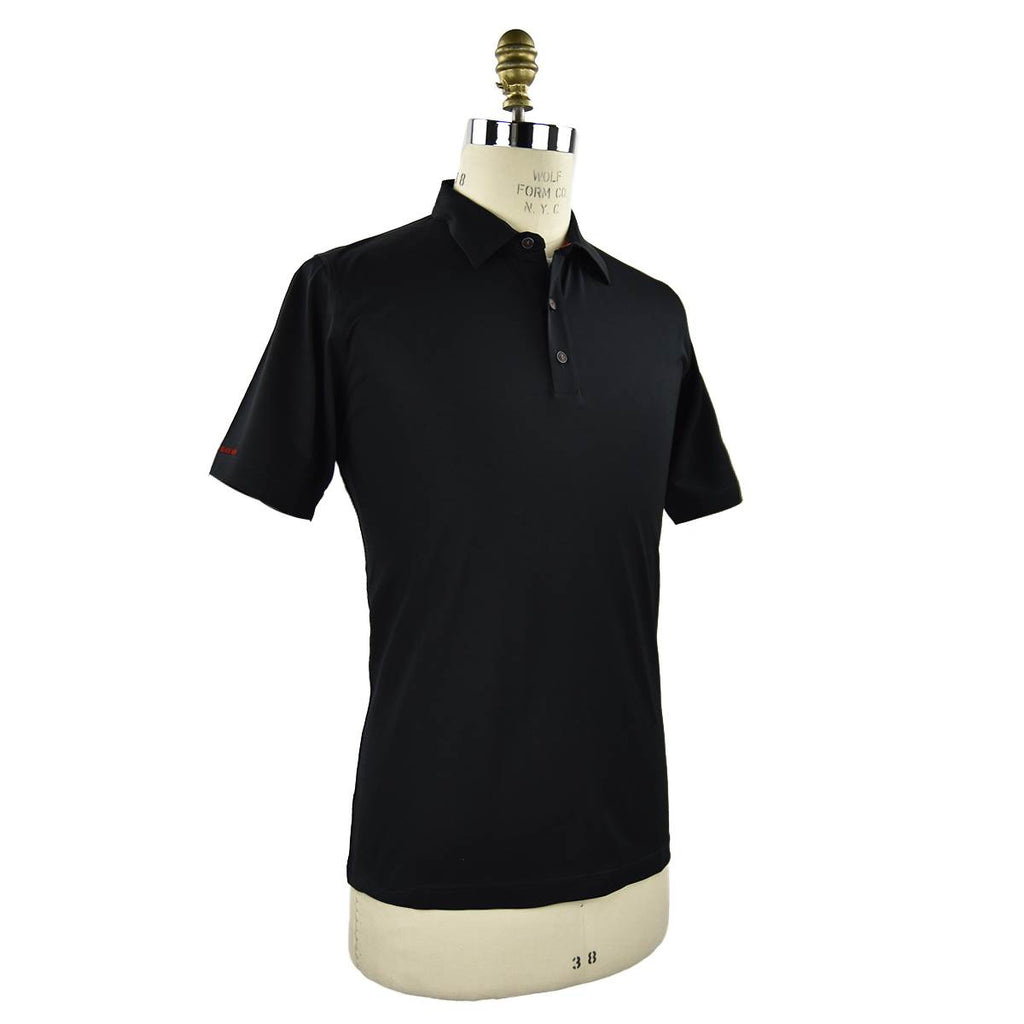Kiton KITON Black Cotton Polo Black 001