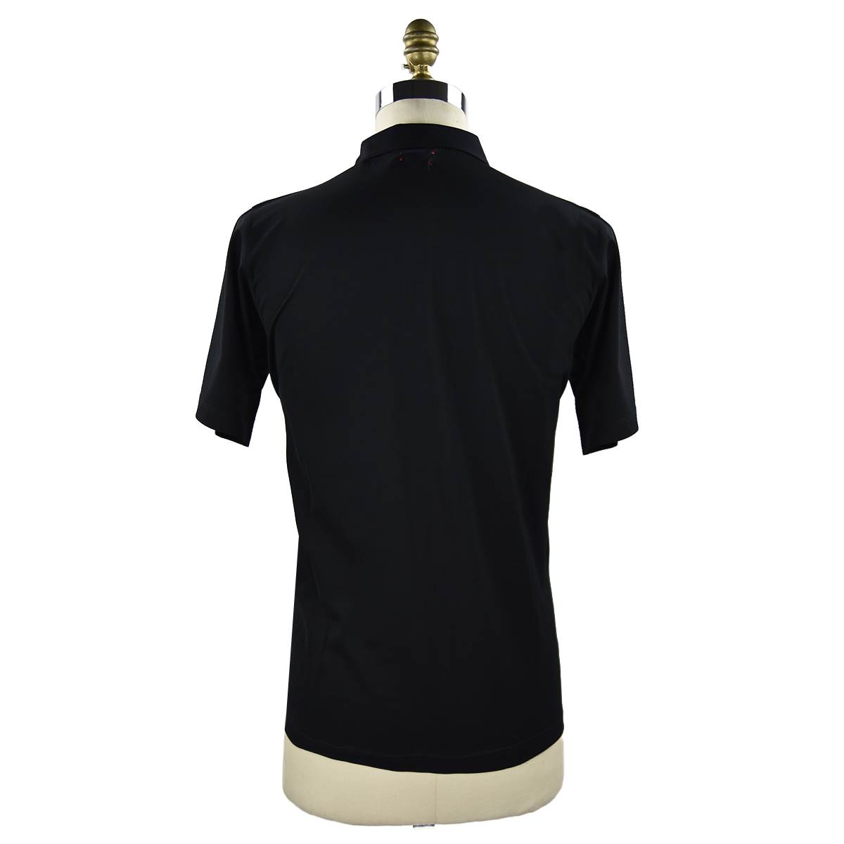 KITON Black Cotton Polo