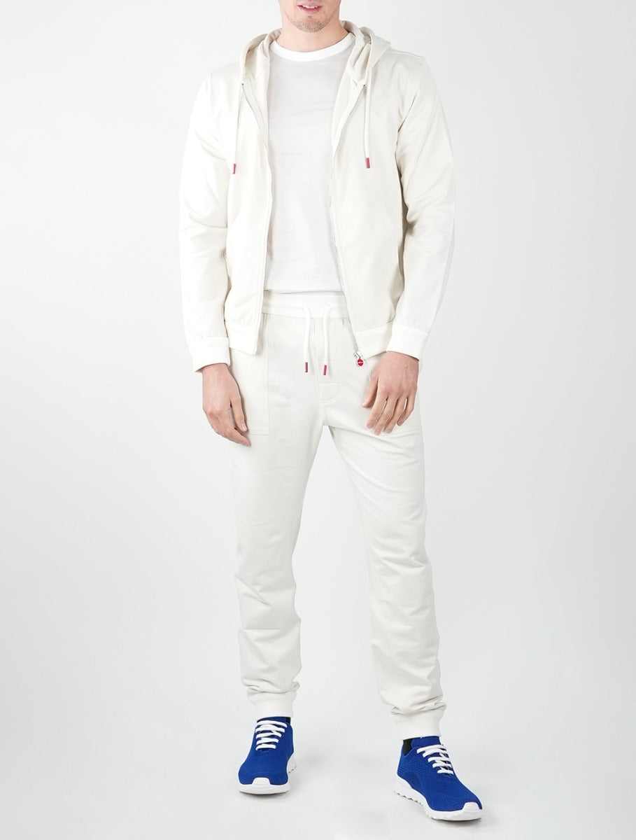 Kiton White Cotton Ea Tracksuit