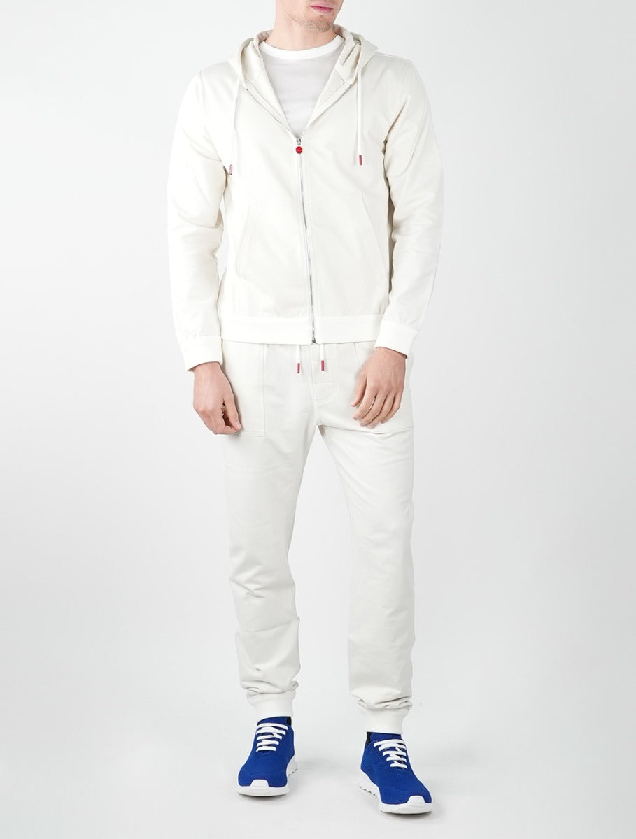 Kiton White Cotton Ea Tracksuit