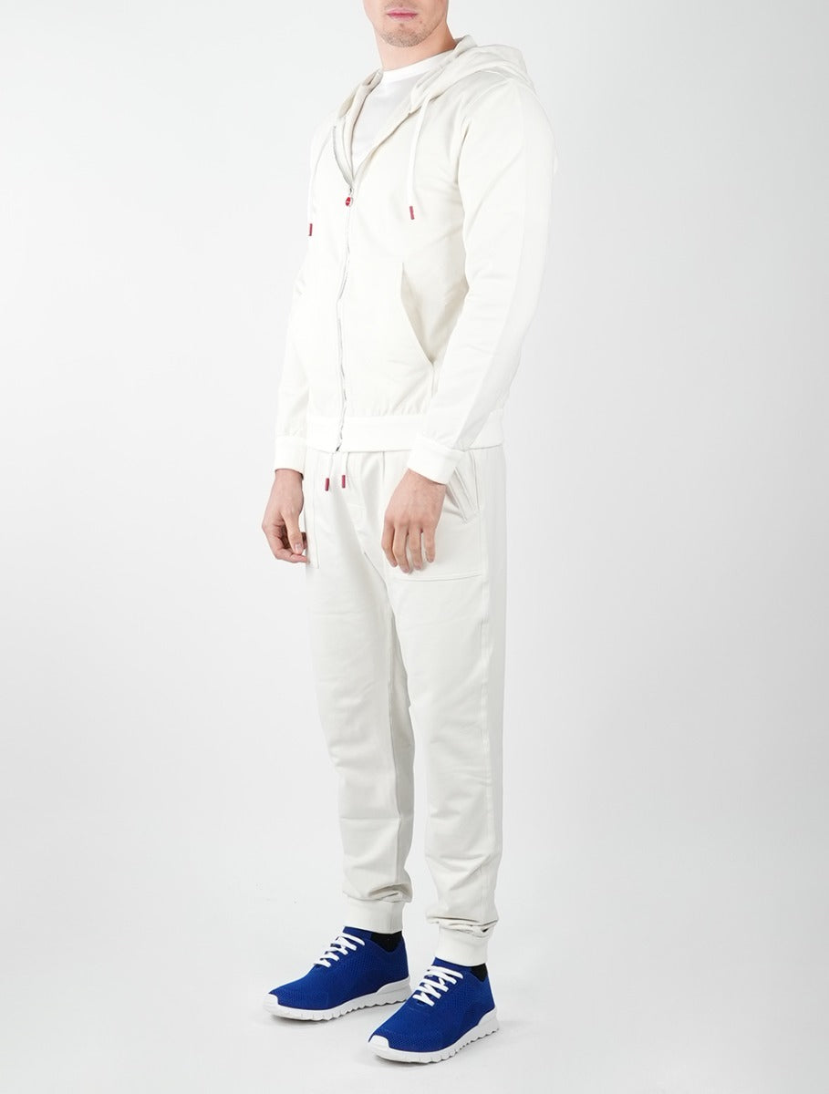 Kiton White Cotton Ea Tracksuit